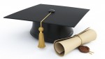 graduation cap diploma isolated on a white background